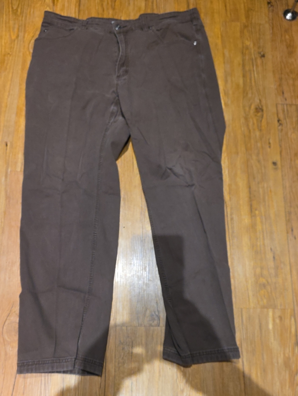 Men's Brown Straight-Leg Pants